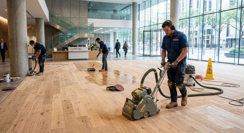 Our team working on Wood Floor Service projects in Zephyrhills, FL