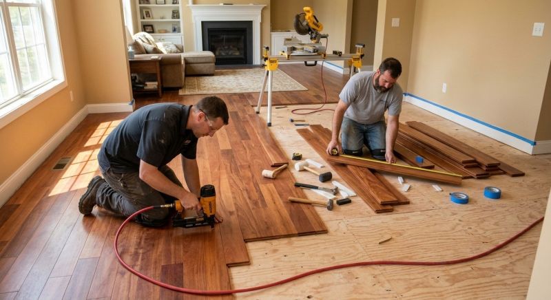 Cherry Floor Installation in Odessa, FL