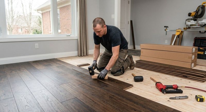 Dark Wood Floor Installation in Zephyrhills, FL