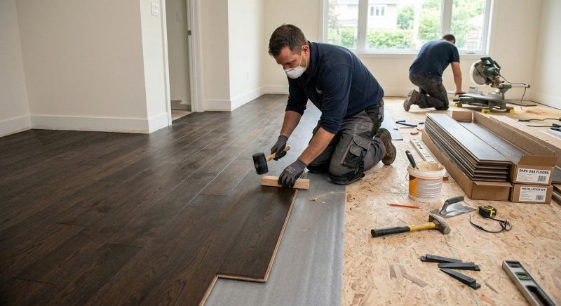 Dark Wood Floor Installation in Zephyrhills, FL
