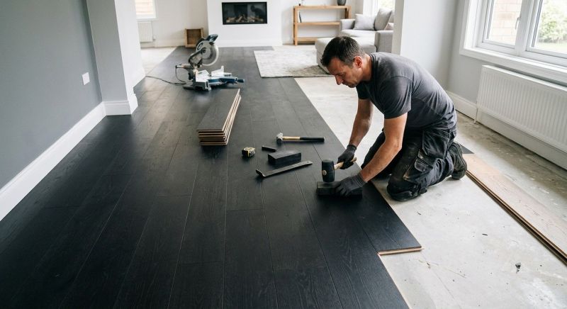 Dark Wood Floor Installation in Zephyrhills, FL